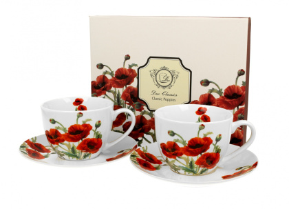 2 filiżanki 280 ml ze spodkami Classic Poppies