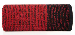 Ręcznik LEON czarno czerwony 30x50 - Eurofirany