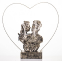 Figurka Para Zakochani w oprawie w kształcie serca 27,5x28x6,5
