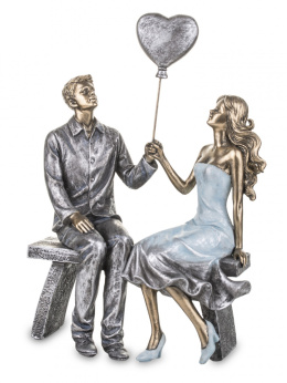 Figurka Para z balonikiem na ławeczce 23x16x8