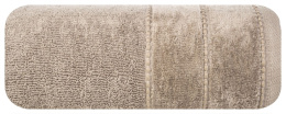 Ręcznik MARI jany brąz z welurową bordiurą 30x50 Eurofirany