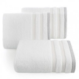 Ręcznik RIKI biały z bordiurą 30x50 Eurofirany