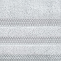 Ręcznik RIKI srebrny z bordiurą 70x140 Eurofirany