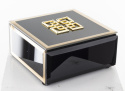 Szkatułka na biżuterię czarno złota 6x12x12