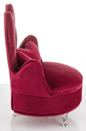 Szkatułka na biżuterię fotel różowy 18x16x12cm
