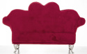 Szkatułka na biżuterię sofa różowa 15x24x9
