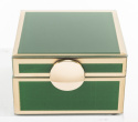 Szkatułka na biżuterię zielono złota 8x13x12,5