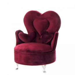 Szkatułka na biżuterię fotel czerwony 18x15,5x13cm