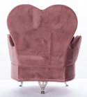 Szkatułka na biżuterię fotel jasny róż 18x15,5x13