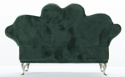 Szkatułka na biżuterię sofa zielona 15x25x10