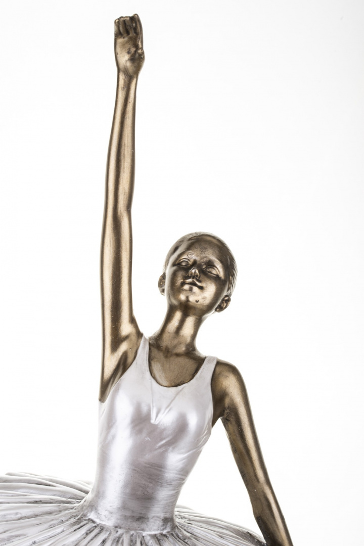 Figurka Baletnica złoto perłowa 47x18x17cm DUŻA