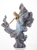 Figurka Tańczącej kobiety niebiesko złota 30,5x23,5x10cm