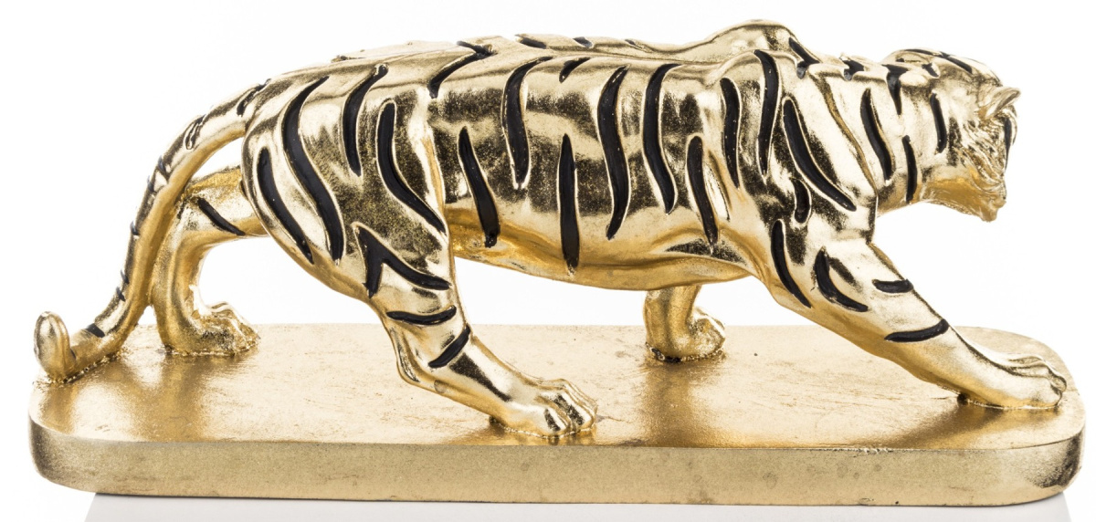 Figurka Tygrys 19x45x12cm złota