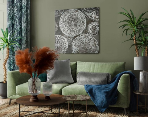 Poszewka dwustronna MEL2 puder+grafit 40x40 Eurofirany