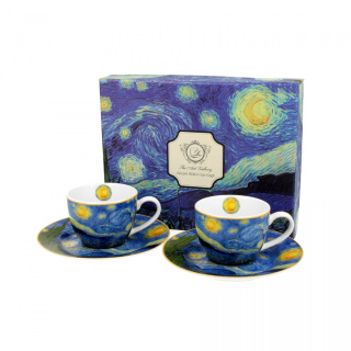 2 filiżanki ze spodkami 280ml Vincent Van Gogh - Starry Night