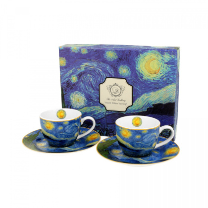 2 filiżanki ze spodkami 280ml Vincent Van Gogh - Starry Night