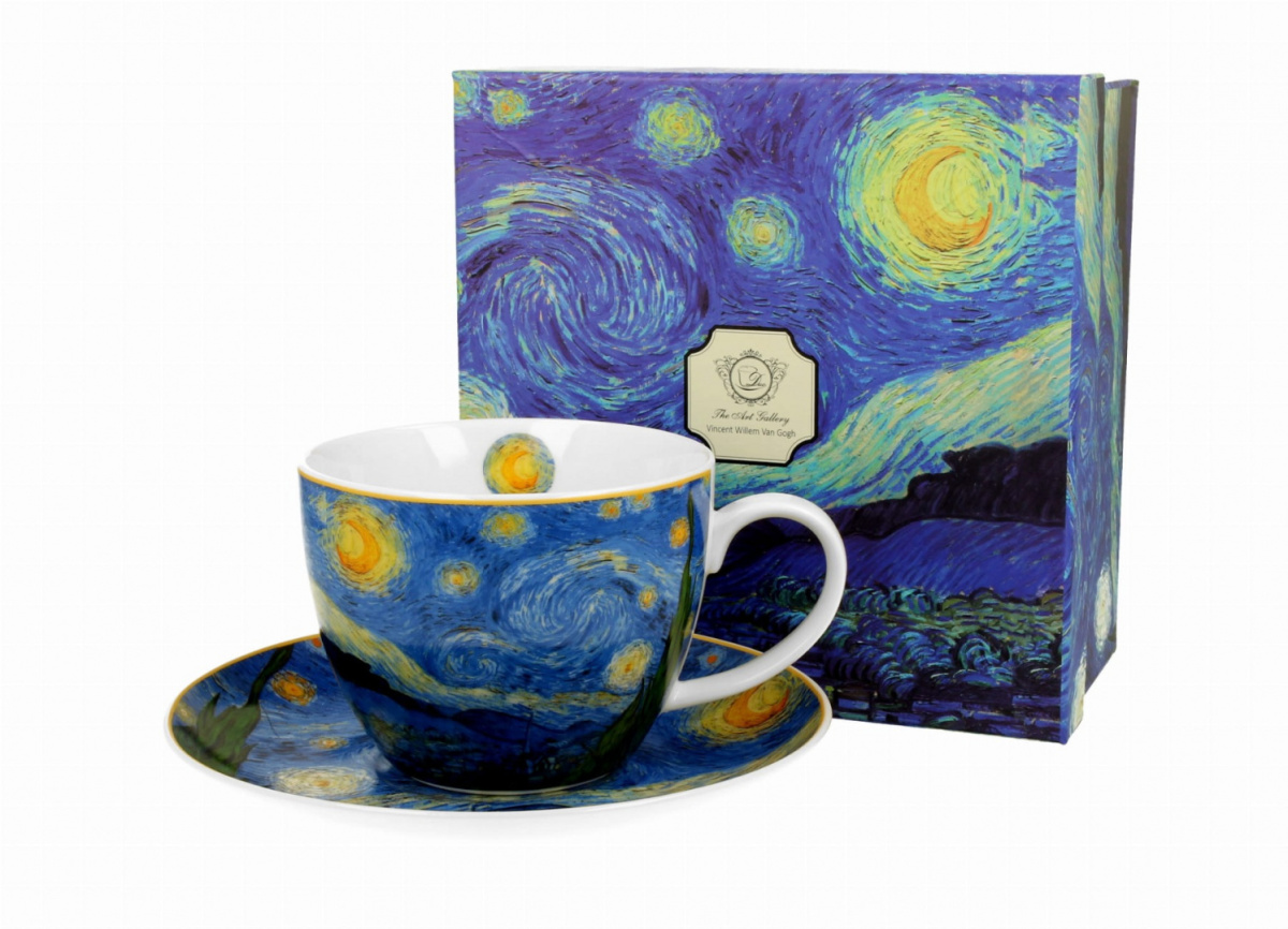 Filiżanka jumbo ze spodkiem 470ml Vincent Van Gogh - Starry Night