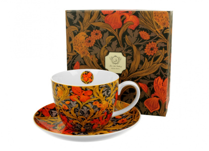 Filiżanka jumbo ze spodkiem 470ml William Morris - Orange Irises