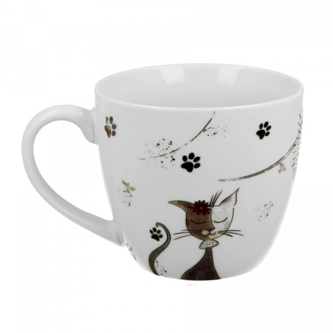 Kubek 460ml CHARMING CATS porcelana kostna