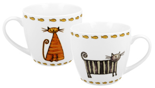 Kubek porcelana CLASSIC CATS 460ml serce