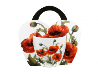 Kubek porcelanowy CLASSIC POPPIES 460ml serce