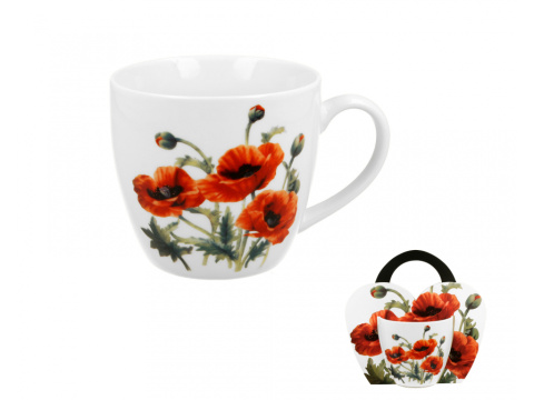 Kubek porcelanowy CLASSIC POPPIES 460ml serce