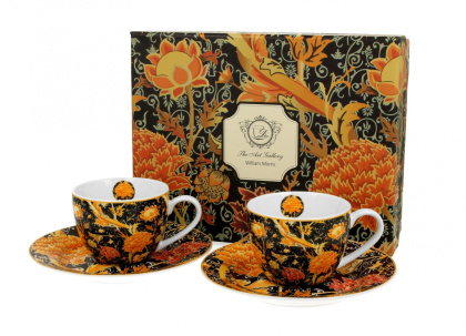 2 filiżanki espresso ze spodkami 110ml William Morris - Cray Floral