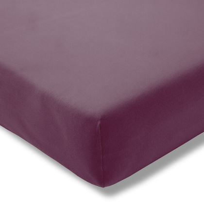 Prześcieradło Mako-Jersey 670 aubergine 150x200 Estella