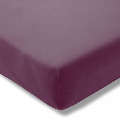 Prześcieradło Zwirn-Jersey 670 aubergine 150x200 Estella