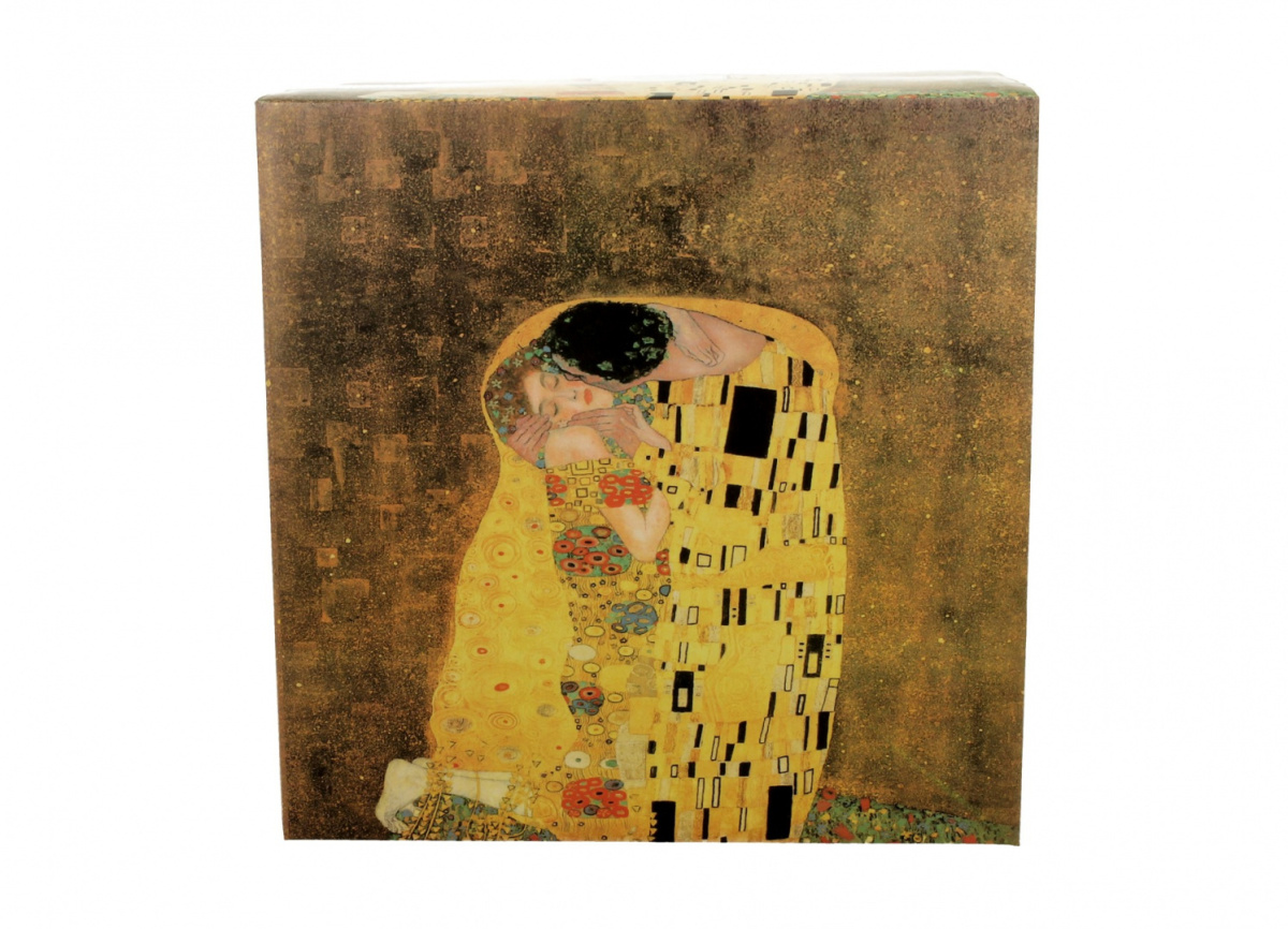 Szklany dzbanek z podgrzewaczem 1000ml Gustav Klimt THE KISS