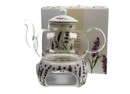 Szklany dzbanek z podgrzewaczem 1000ml CLASSIC LAVENDER