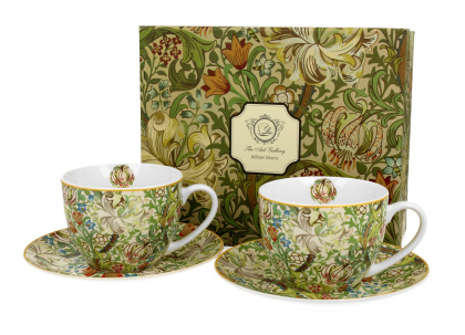 2 filiżanki ze spodkami 280ml William Morris - GOLDEN LILLY