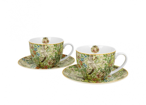 2 filiżanki ze spodkami 280ml William Morris - GOLDEN LILLY