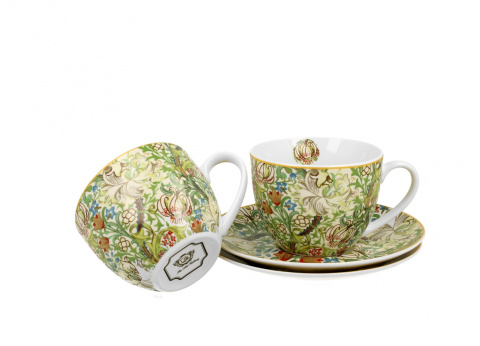 2 filiżanki ze spodkami 280ml William Morris - GOLDEN LILLY