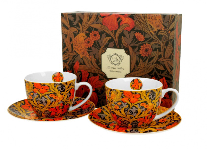 2 filiżanki ze spodkami 280ml William Morris - ORANGE IRISES