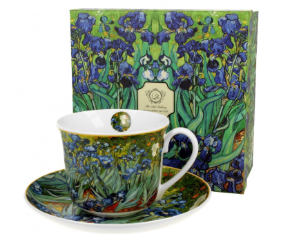 Filiżanka jumbo ze spodkiem 400ml IRISES by Vincent Van Gogh