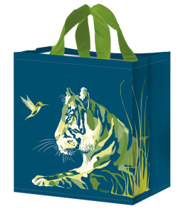 Ekologiczna torba ANIMALS Tygrys 24L niebieska