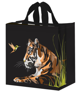 Ekologiczna torba ANIMALS Tygrys 24L czarna
