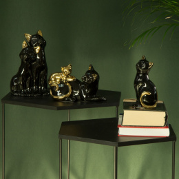 Figurka dekoracyjna KATO kot 8x6x15 cm czarna