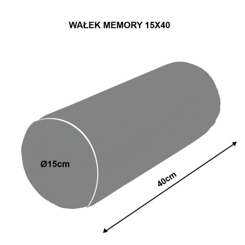 Poduszka Wałek z pianki termoaktywnej - Silver Ø15x40 cm