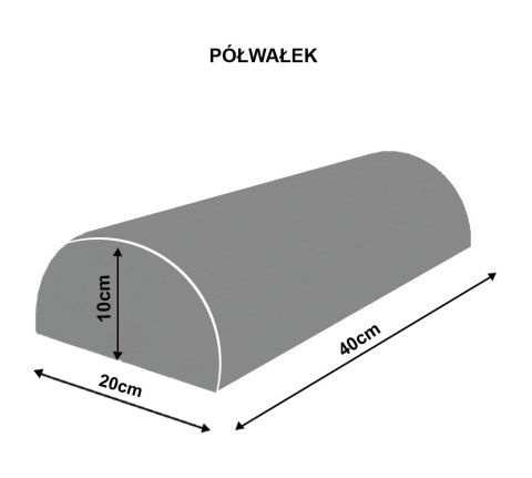 Półwałek welurowy - Akacja 10x40 cm pianka termoaktywna