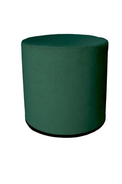 Okrągła pufa dekoracyjna do salonu Elegance zielona