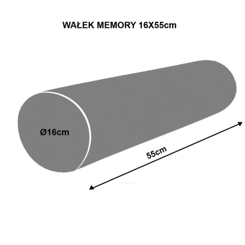 Poduszka Wałek pianka termoelatyczna - Almond Ø16x55 cm
