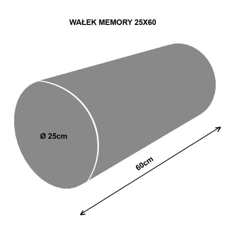 Poduszka Wałek z pianki termoelastycznej - Anais Ø25x60 cm