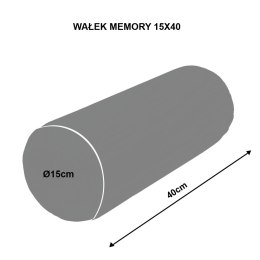 Poduszka Wałek welurowy - Barcelona Ø15x40 pianka termoelastyczna