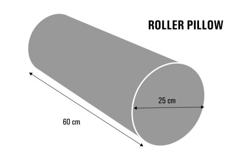Poduszka Wałek pianka termoaktywna Elegance granatowy Ø25x60 cm