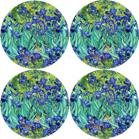 Zestaw podkładek na stół okrągłych 4D - IRISES van Gogh