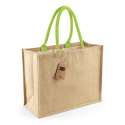 Torba jutowa Klasyczna Natural Lime Green 42x33x19