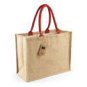 Torba jutowa Klasyczna Natural Bright Red 42x33x19 Torba jutowa Klasyczna Natural Bright Red 42x33x19