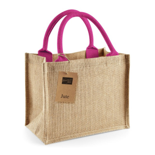 Torba z juty Mini Gift Natural Fuchsia